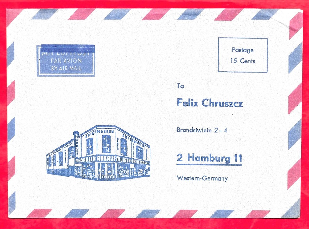 GERMANY Unposted Air Mail Envelope K-137