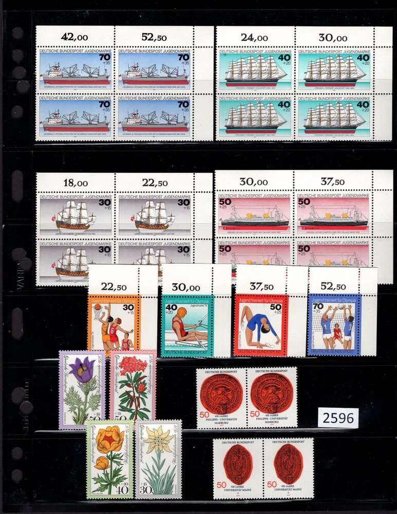 (2596) Germany West, Selection of MNH sets, see description and image