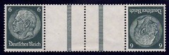 Germany – 1939 ZMiNr KZ 22.4, 6pf Hindenburg, tête-bêche gutter pair, MH-MNH