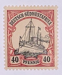Travelstamps: 1906-19 GERMANY SOUTH WEST AFRICA STAMPS SC #19 Kaiser’s Yacht MOG