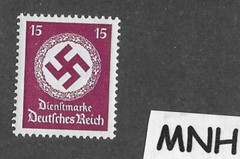 MNH stamp Sc 087 1934 PF15 Large Swastika Third Reich era Germany Official