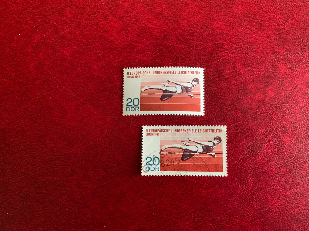 GERMANY EAST DDR USED & MNH 1968 YOUTH ATHLETICS COMPETITION LEIPZIG HIGH JUMP