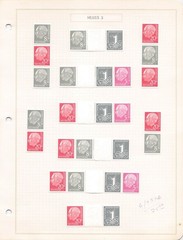 Germany West 1950s Heuss Booklet Panes Collection Se-Tenant Ad Tabs Lot 8 Pgs