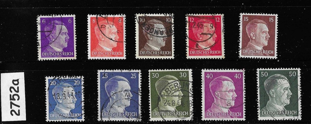 Stamps Adolf Hitler 1941 issues Third Reich era Germany during WWII #2752a