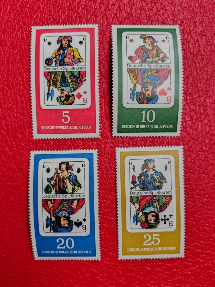 Stamps DDR 1967, Michel 1298-1301, German Playing Cards, MNH