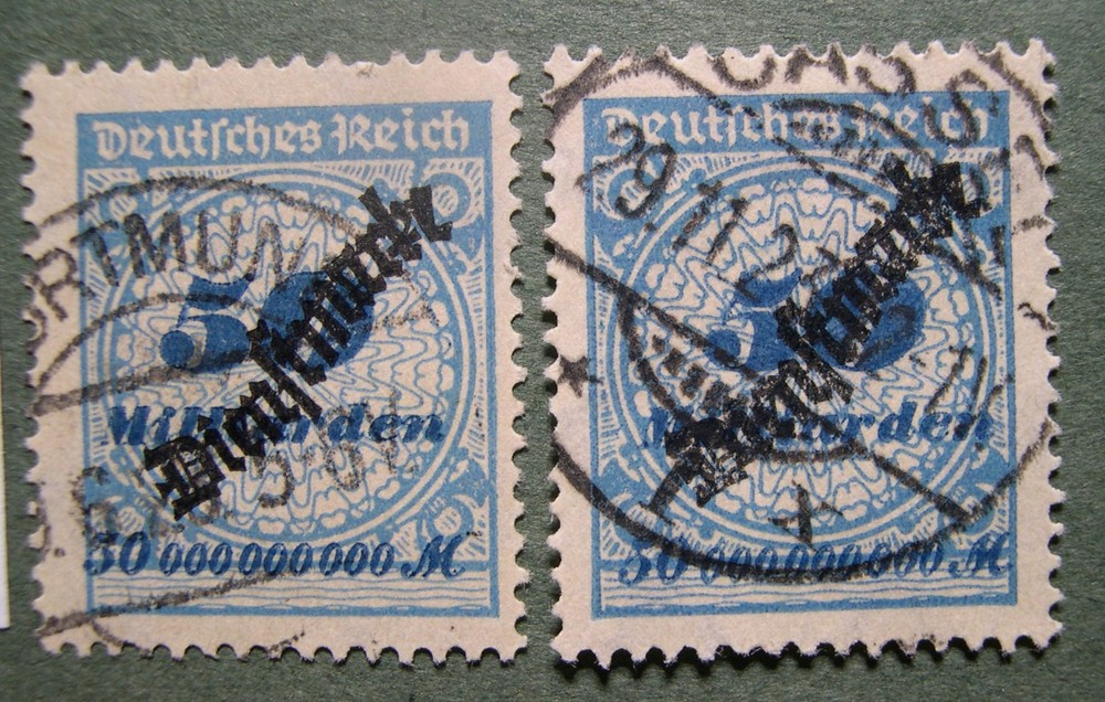 GERMANY 1923 50 milliarden Scott O46 CV $200 each UX1