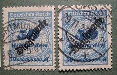 GERMANY 1923 50 milliarden Scott O46 CV $200 each UX1