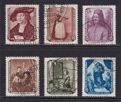 EAST GERMANY 1955 Paintings set of 6 SG E241-E246 Used (CV £34)