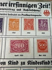 Rare German Hyperinflation Postage Stamp Collection 1920-1923Historical Document
