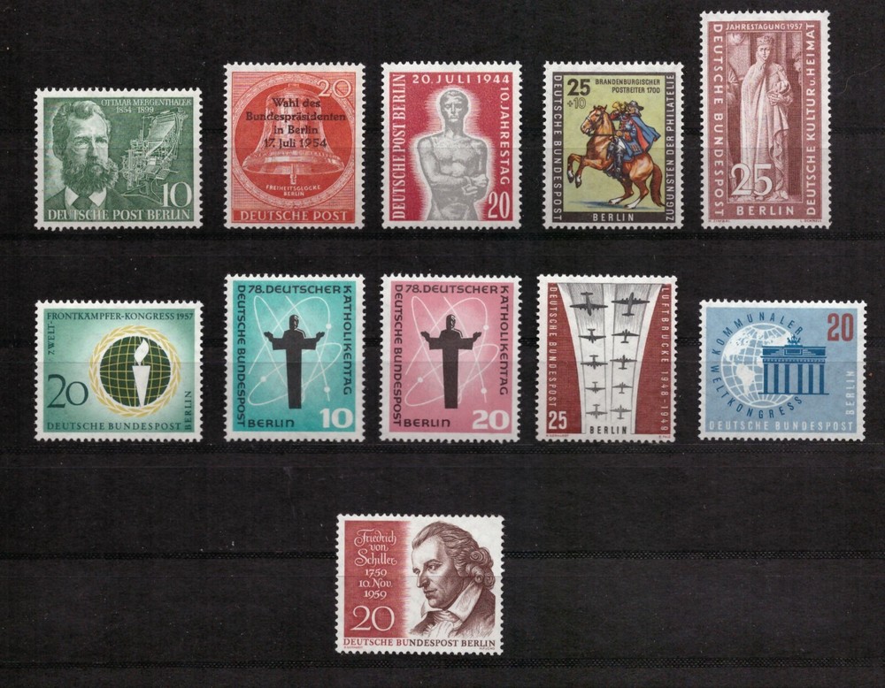 AM0679) Germany Berlin MNH LOT VF, 117, 118, 119, 158,3 173, 177, 179-180, 188..