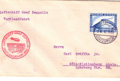 GERMANY Cover GRAF ZEPPELIN 2m Air Mail *VOGTLANDFAHRT* 1930 Cologne KZ106