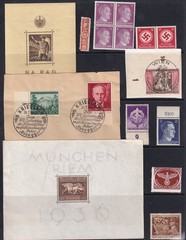 Lot-R Stamps Germany Croatia Sheets WWII Revenues Feldpost DAF U