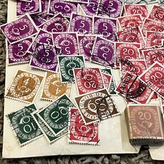1951-1952 INVESTOR’S LOT OF GERMANY POSTHORNS STAMPS FEDERAL REPUBLIC