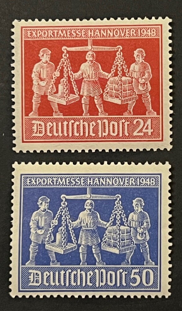 Travelstamps: Germany Stamps Scott #584-585 Hanover Export Fair 1948 MNH OG