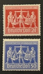 Travelstamps: Germany Stamps Scott #584-585 Hanover Export Fair 1948 MNH OG