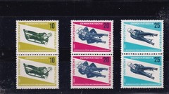 DDR MNH ** 1156-8 SC 808-9 Tobogganing Championships pairs