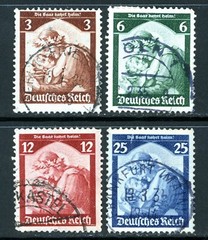 Stamps Germany, Scott # 448-451 used, complete set
