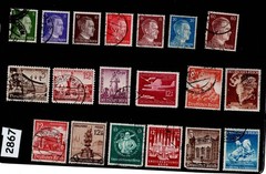 Used stamp collection Third Reich Germany 1940s Mixed postage & Hitler #2867
