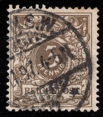 1889 German Empire 3 pfg Lot Michel 45 Scott 46 used
