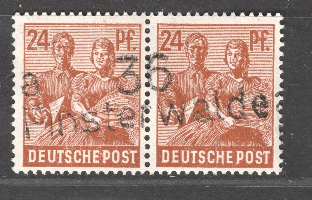 GERMANY SOVIET ZONE HOP BEZIRKSHANDSTEMPEL 36 FINSTERWALDE 174VII PERFECT NH 255