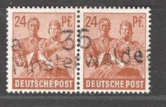 GERMANY SOVIET ZONE HOP BEZIRKSHANDSTEMPEL 36 FINSTERWALDE 174VII PERFECT NH 255