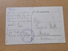 WWI Soldiers Military Feldpost Postcard Honor Protects the German Army 1915