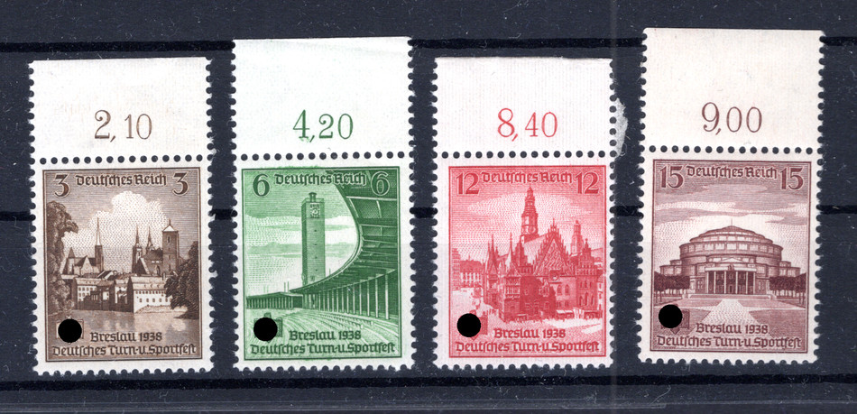 DR-3.Reich 665/68OR Upper Border MNH Post Fresh (GA4227