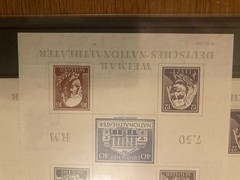 Germany 1946 Weimar National Theatre block imperf mnh