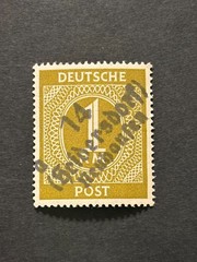 Germany 1948 Post WWII LOCAL overprint (HEIDERSDORF) 1 Pf. MNH /s1 #526
