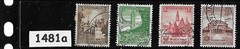 Stamp set Sc 486-489 Sports festival at Breslau Germany Third Reich #1481a