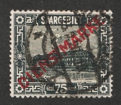 1923 Saar Sc# O13 (official) 75¢. Architecture. Used Cv$27.50