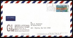 GERMANY Airmail to USA Stamp Dealers Postal History: Kohler, Gerd Ladewig