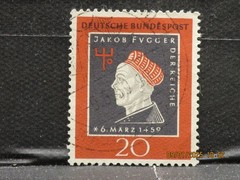The listing:(1)1959-Banker Jakob Fugger 500th Ann. 20Pf German Postage Stamp-LH