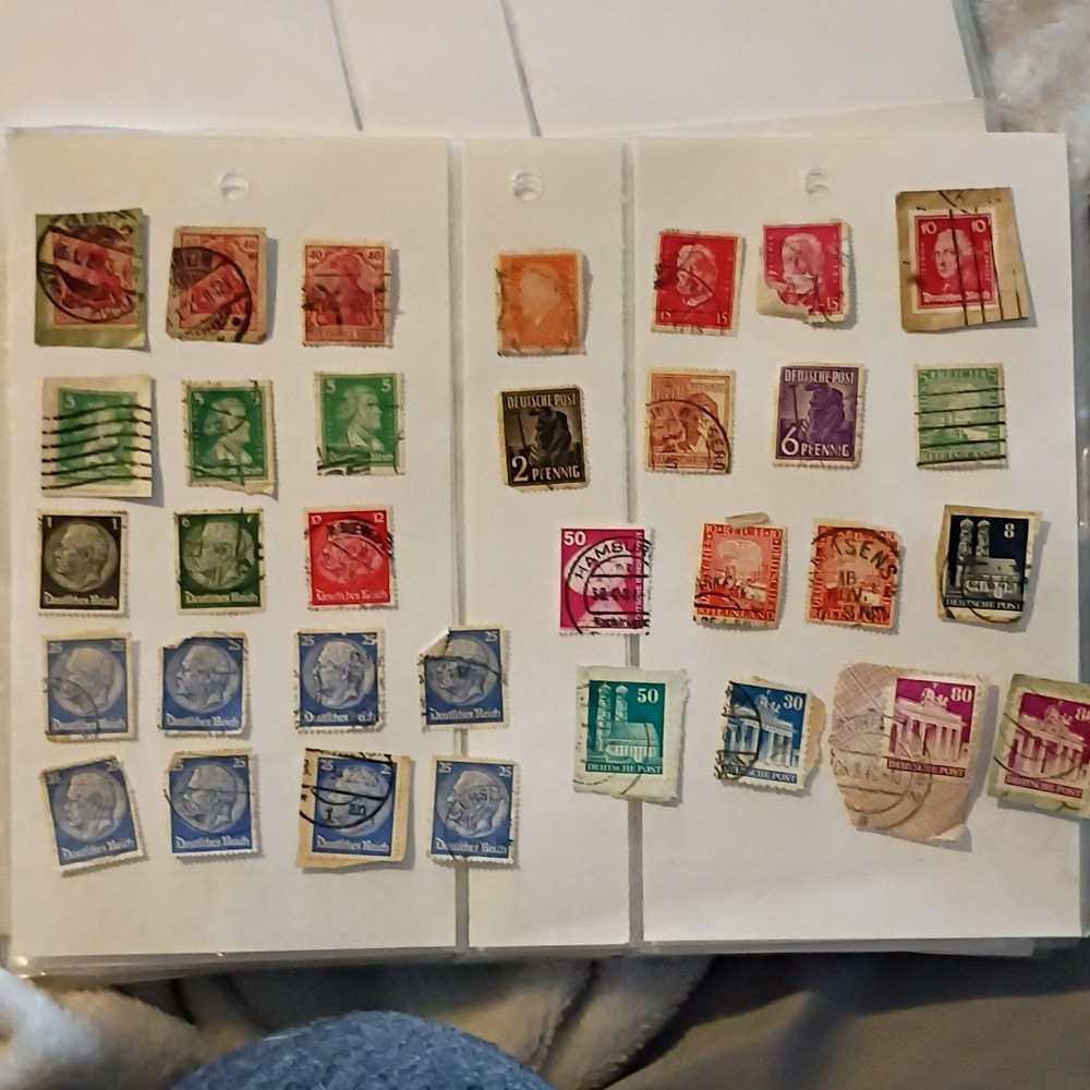 33 Germany Deutsches Reich/Deutsche Post Used Postage Stamp Lot 2-12 Pf