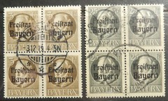 Bavaria Scott #193, 199 Blocks of 4, Used