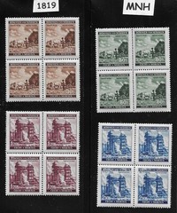 MNH block set Sc56 -59 Prague Fair Third Reich Occupation 1941 Czechoslovakia