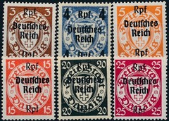 Stamp Germany Mi 716-29 1939 WWII Reich Danzig Empire Port Poland Overprint MH