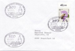 Germany 1984 Event Cover Friedberg for INFO #B618 Insect Stamp