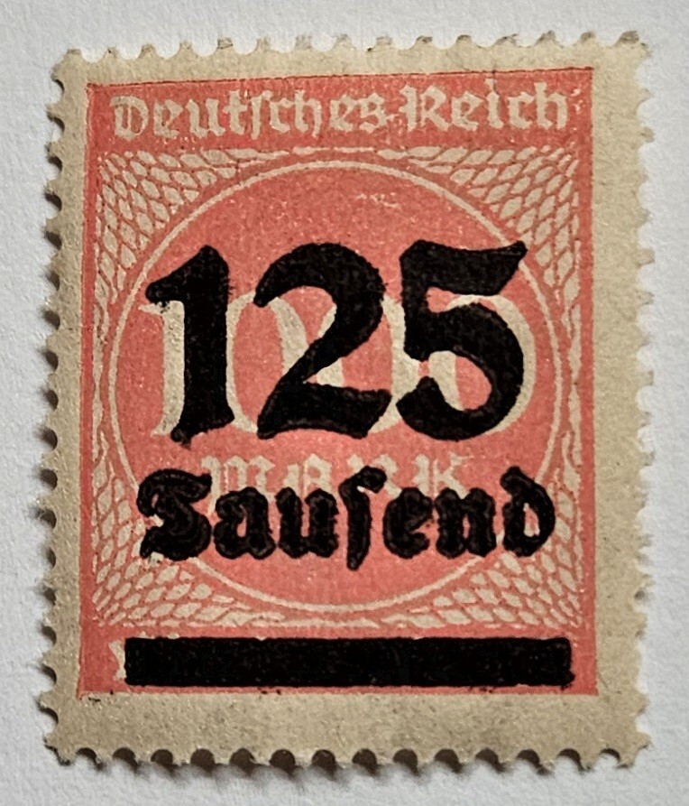 Germany VINTAGE „THIRD REICH“ Overprint, 125 Tausand/1000 Marks, Mint, MNH!