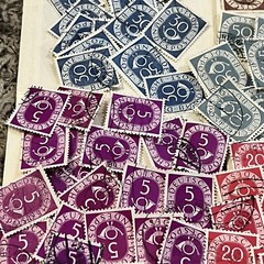 1951-1952 INVESTOR’S LOT OF GERMANY POSTHORNS STAMPS FEDERAL REPUBLIC