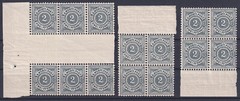 Württemberg Mi.Nr. 60 ZS Intermediate sheet part + 2 blocks of four mint 1894