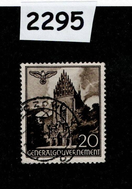 Used Stamp Sc N62 General Government Warsaw Lublin Cracow Poland WWII #2295