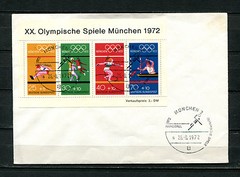 Frg Block 8 With Special Postmark Handball (RR-14)