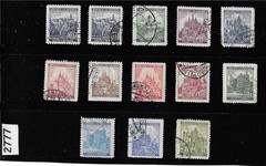 Stamp set Complete Castles & Cathedrals Germany Czech Occupation WWII #2777