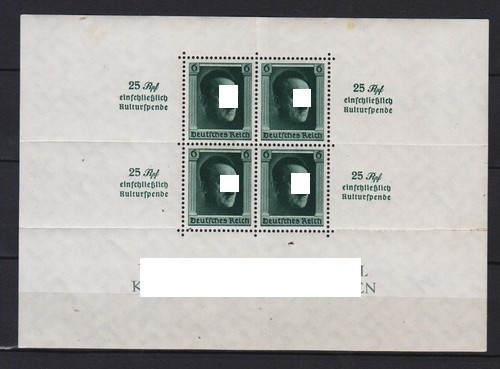 #25 GERMANY REICH Mi. # BLOCK 9 MINT NEVER HINGED