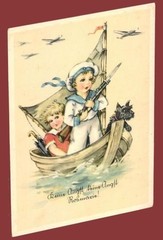 German WW2 Third Reich Artist Postcard Child Soldier