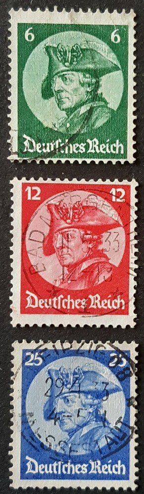 Germany Third Reich 1933 SG490-2 Frederick the Great [Reichstag], VGU/FU set