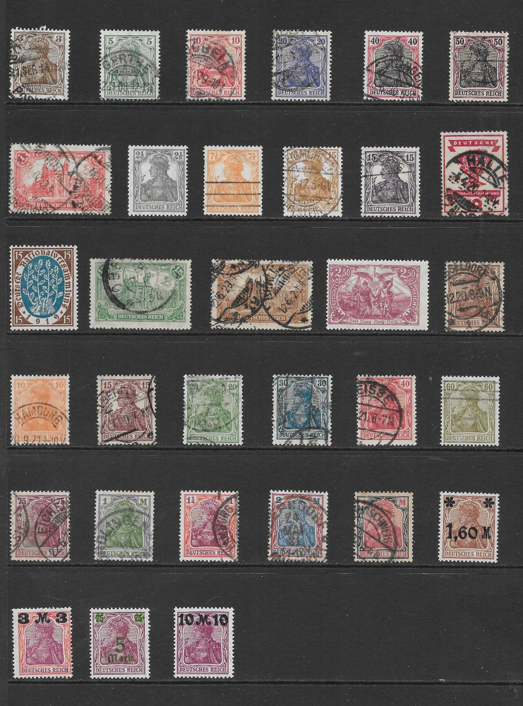 GERMANY COLLECTION BUILDER LOT VARIOUS USED* ISSUES 1905 – 1921