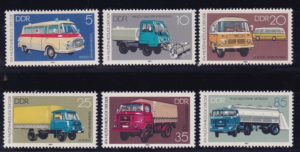 DDR MNH ** 2744-9 SC 2301-6 Trucks