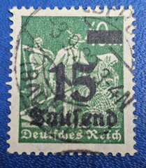 Stamp Germany Deutsches Reich 15 000 Mark 1923 Infla Mi. Nr. 279 [🇩🇪34601]